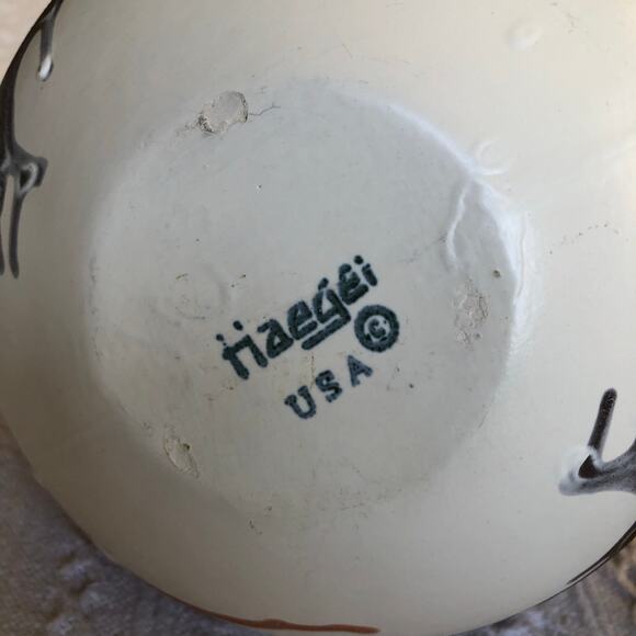 Mid‑Century Royal Haeger “Earth Wrap” crackle bud vase 7" orange brown USA - Picture 8 of 13